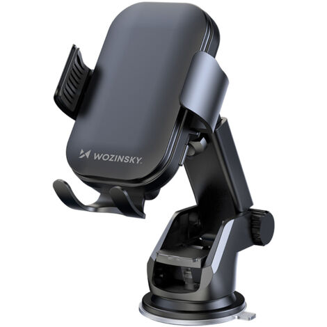 Supporto per telefono con caricabatterie induttivo da 15 W per cruscotto auto, nero