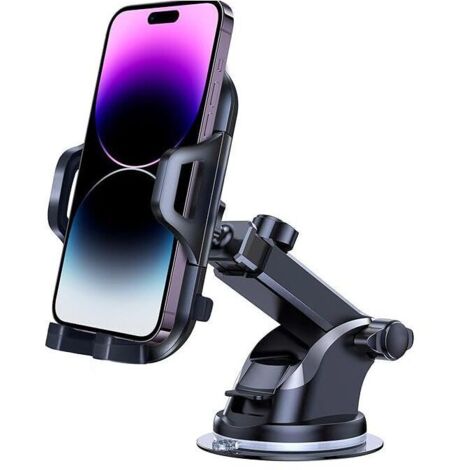 Supporto per telefono da auto, aggiornato al 2024 [ventosa ultra potente] Supporto per cruscotto, rotazione a 360° e utilizzo con una sola mano, supporto per parabrezza (smartphone da 4-7 pollici)