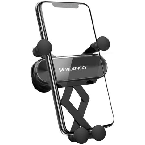 Supporto per telefono da auto Gravity per bocchetta di ventilazione, nero