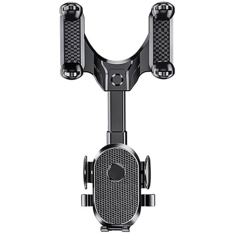 Supporto per telefono da auto, regolabile a 360 gradi, ABS/poliuretano, nero