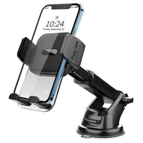 Supporto per telefono da auto, supporto per telefono da cruscotto, rotazione a 360°, funzionamento con una sola mano, supporto per parabrezza (smartphone da 4-7 pollici)