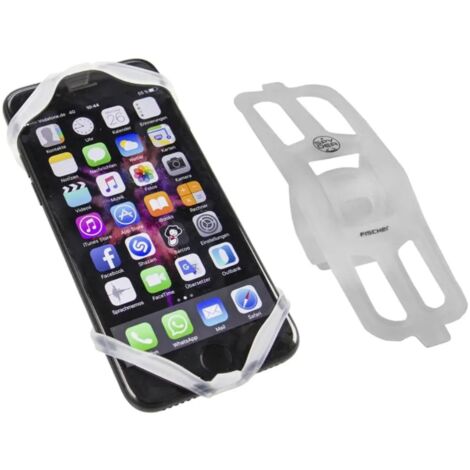 Supporto per telefono da manubrio Fischer per bicicletta - Bianco