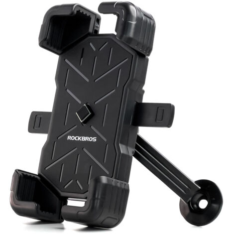 Supporto per telefono da moto girevole a 360° da 4,5-7,2" - Nero