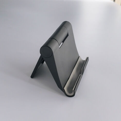 Supporto per telefono da scrivania portatile nero, pieghevole, regolabile a 270°, per smartphone iPhone e Android