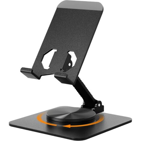 Supporto per telefono da tavolo [rotazione con clic a 360°], supporto per telefono multi-angolo ad altezza regolabile, supporto per telefono da scrivania pieghevole, supporto per telefono universale p