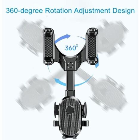 Supporto Gps Auto Universale Supporto Per Specchietto Retrovisore Auto: Girevole 360°, Adatto Per Cellulari E Dispositivi GPS Supporto Cellulare Specchietto - Foto 12