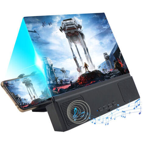 Supporto per telefono pieghevole con altoparlante integrato, amplificatore 3D e lente d'ingrandimento per lo schermo, ideale per guardare film.