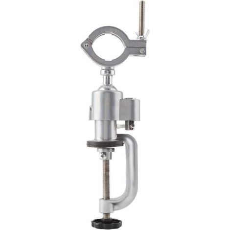 Supporto per trapano elettrico a 360°, supporto per riparazione multifunzione, morsa, trapano rotante in lega di alluminio, artigianato, modellismo e lavorazione dei metalli..DEBUNS