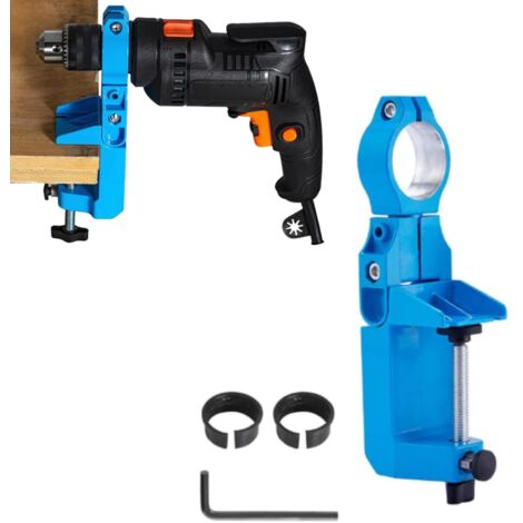 Supporto per trapano elettrico girevole a 360°, supporto per trapano a colonna, supporto per trapano con morsa girevole con collare di serraggio da 43 mm, morsetti da tavolo per smerigliatrice e cacci