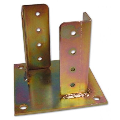 SUPPORTO PER TRAVI CON PIASTRA 100X100MM ZINCO+