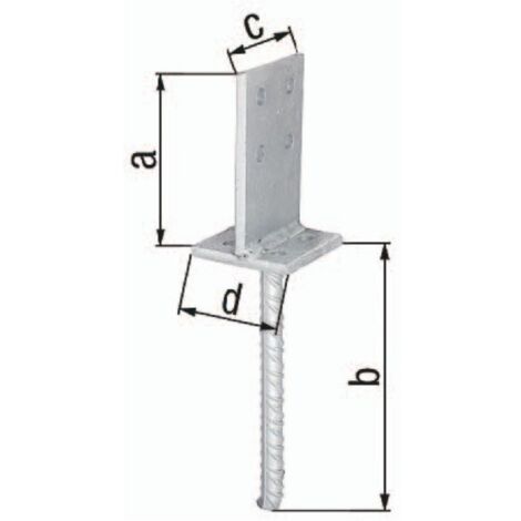 Supporto per tubi T-P 130x200x80x80mm STA crudo TZN