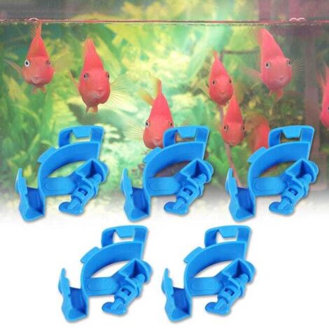 Supporto per tubo di filtraggio dell'acqua per acquario per pesci, tubo di montaggio blu