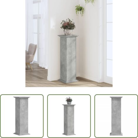 Supporto per vasi -  Supporto per Piante Grigio 33x33x100 cm in Truciolato