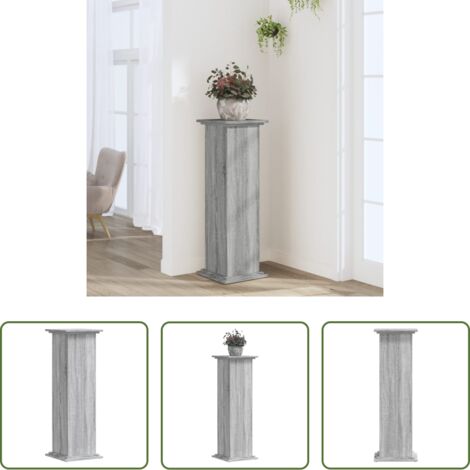 Supporto per vasi -  Supporto per Piante Grigio Sonoma 33x33x100 cm in Truciolato