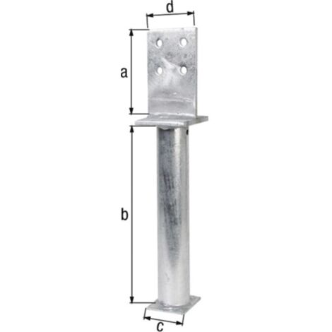 Supporto per vasi T 130x500x80x90mm STA senza rivestimento TZN