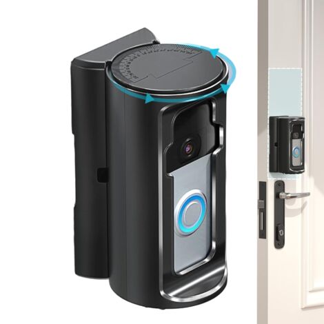 Supporto per videocamera per campanello  Supporto wireless senza percussioni per videocitofono  Sicurezza regolabile per la protezione dell'appartamento domestico, fissaggio di sicurezza della parete 