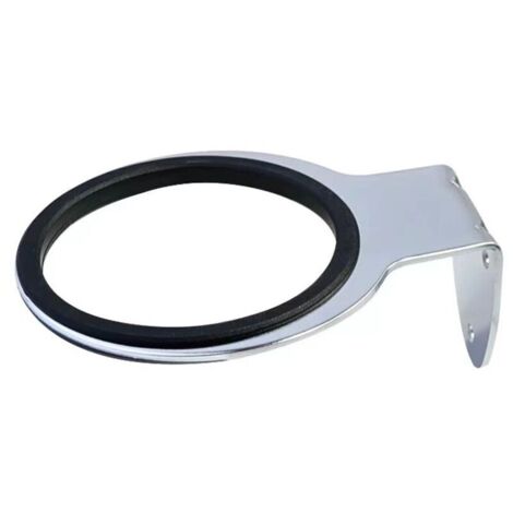 Supporto piatto da parete per asciugacapelli, ideale per bagno, barbiere e salone di bellezza (argento)
