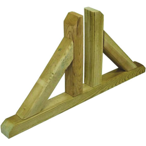Supporto Piede Doppio In Pino Impregnato  - cm..60x4,5x30h.