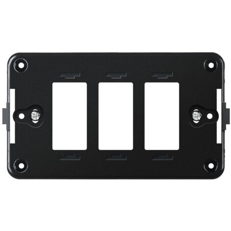Supporto Placca Per Cassetta Rettangolare 3 posti Compatibile Magic Bticino Tici