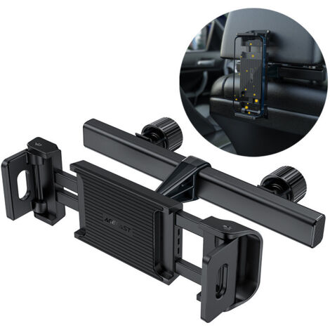 Supporto poggiatesta per auto per telefono e tablet, larghezza 135-230 mm, nero
