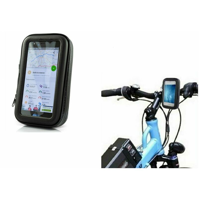 Image of Supporto porta cellulare bicicletta moto custodia impermeabile smartphone 6.3