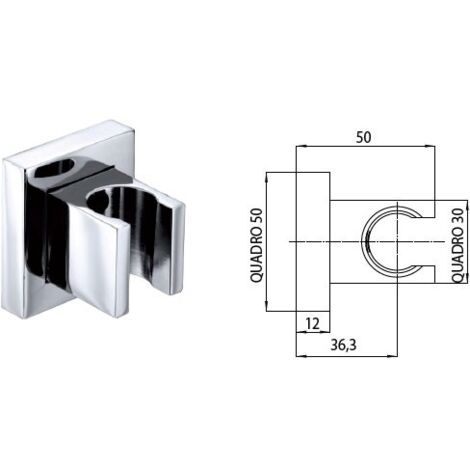Supporto quadro doccia fisso in ottone con rosone C50000000073009 - -  BOSSINI - -