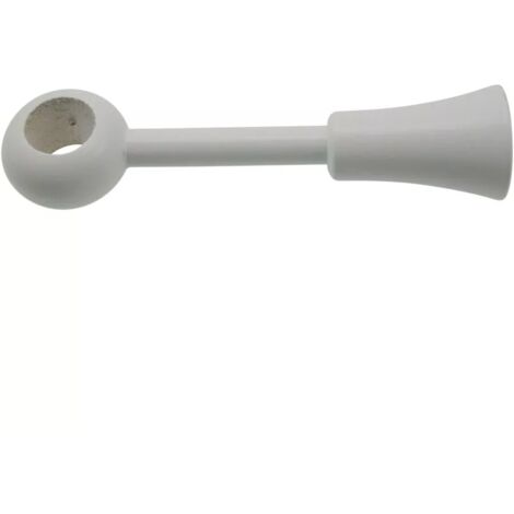 supporto regolabile per bastone ø23mm con viti e tasselli - colore bianco.
