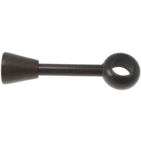 supporto regolabile per bastone ø28mm con viti e tasselli - colore noce.