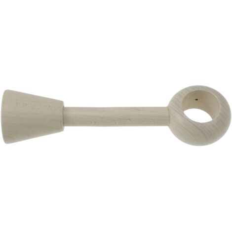 supporto regolabile per bastone ø28mm con viti e tasselli sbiancato.