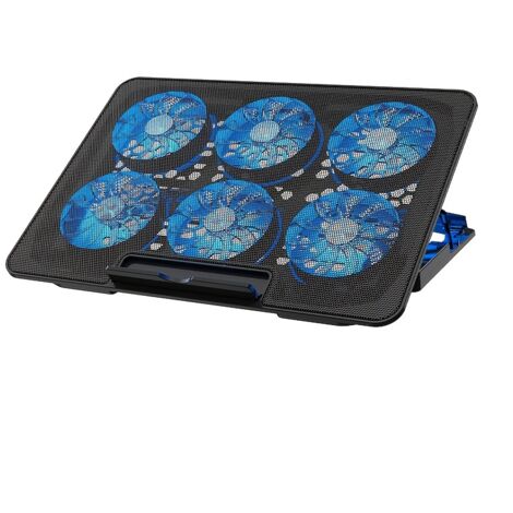 Supporto regolabile per laptop con 2 porte USB - adatto per MacBook, PC e tablet, con funzione di raffreddamento, compatibile con dispositivi da 30,48 a 45,72 cm.
