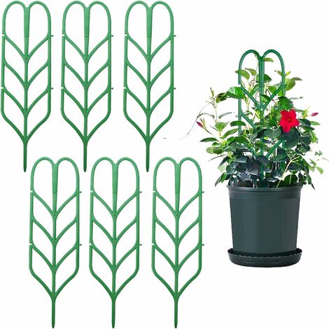 Supporto regolabile per piante rampicanti Mini supporto per traliccio rampicante Piante in vaso impilate in plastica 6 tralicci da giardino per giardino interno/esterno, vaso per piante rampicanti Bet