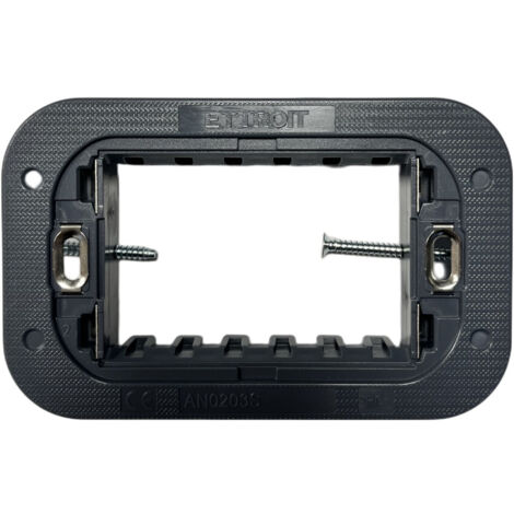 Supporto slim 3 posti compatibile Bticino Axolute per cassetta 3 moduli Ettroit AN0203S
