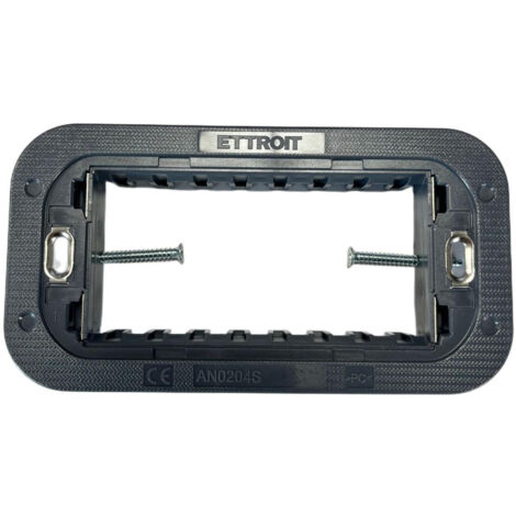 Supporto slim 4 posti compatibile Bticino Axolute per cassetta 4 moduli Ettroit AN0204S