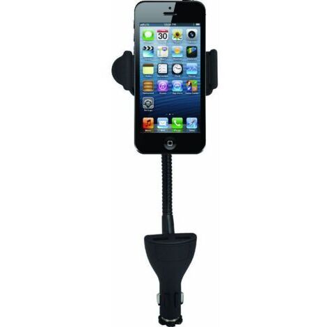 Supporto smartphone e caricatore a accendisigari per GM, nero