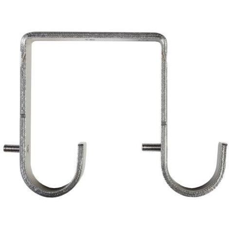 Supporto soffitto doppio Cromo satinato