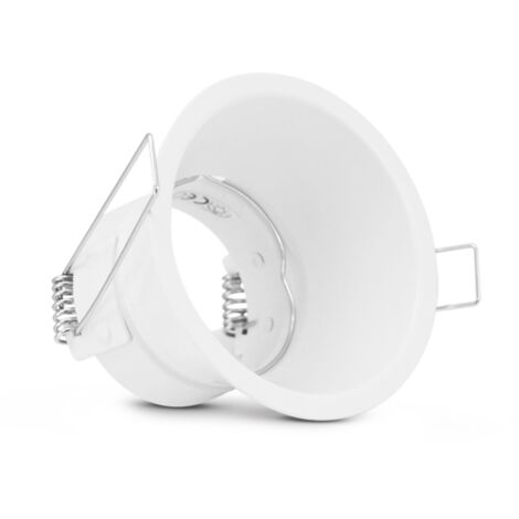 Supporto spot a bassa luminosità IP20 Bianco Alluminio - Ø 82 x 74mm Ø foro 75mm