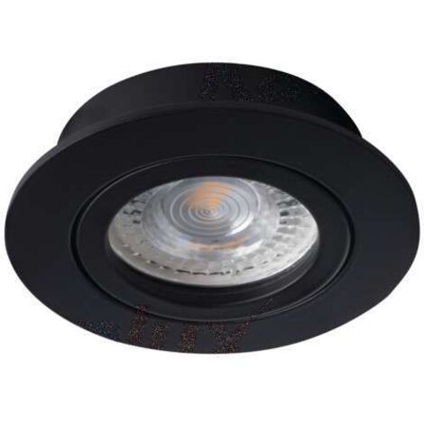 Supporto spot integrato 70mm foratura rotonda Nero