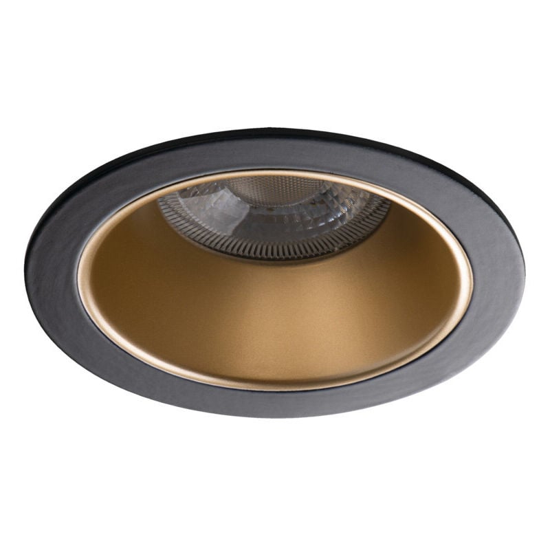 Supporto Faretto Incasso Soffitto Oro/Nero Ø89mm