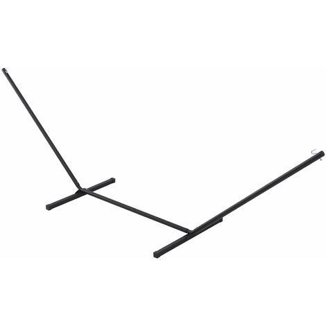 Supporto Struttura Portante per Amaca Max 150 Kg in Metallo Nero 360x92x115 cm