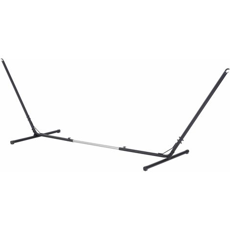 Supporto Struttura Portante per Amaca Regolabile Max 150 Kg Nero 308-380x108x120 cm