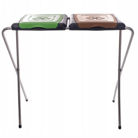 Supporto/telaio per sacchi di raccolta differenziata ECOselect 2, colore verde-marrone