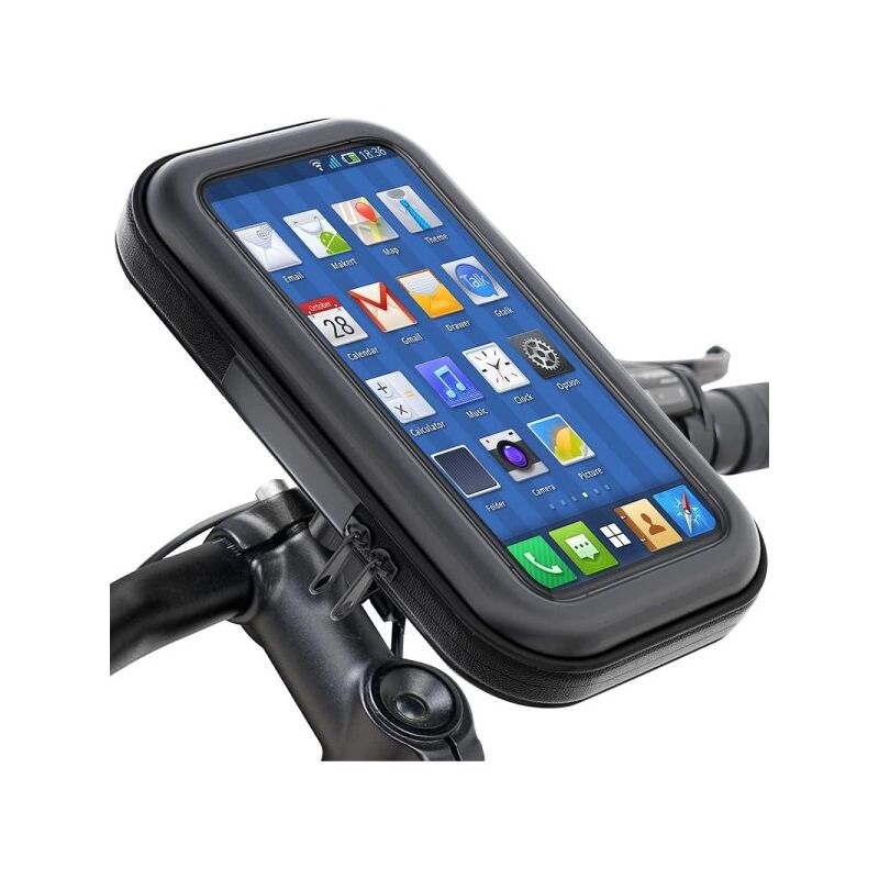 Image of Trade Shop - Supporto Telefono Da 6,3 Per Moto Bici Borsa Mountain Bike Impermeabile Manubrio