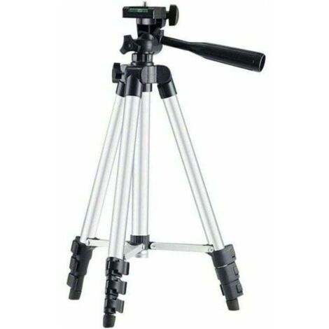 Supporto treppiede telescopico per livella laser, livella a bolla, laser a croce, laser rotante, livella laser da cantiere, compatibile con Dewalt Makita, argento, un pezzo, da DEBUNS