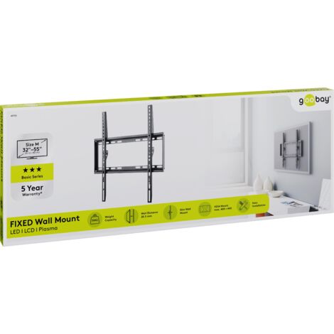 Supporto TV a parete Basic FIXED (M), per televisori da 32 a 55 pollici (81-140 cm) fino a 35 kg.