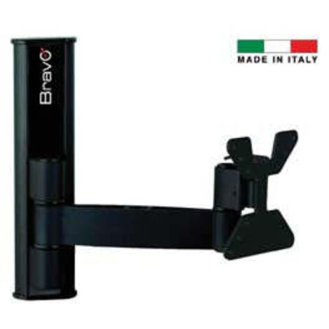 SUPPORTO TV PIATTA LCD 2 BRAVO • ACCIAIO VERNICIATO NERO 10"/30" KG 20
