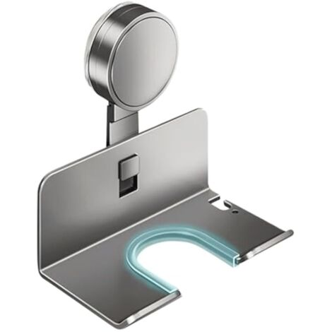 Supporto universale a ventosa per asciugacapelli, supporto rimovibile, supporto per asciugacapelli, 1 pezzo, adatto per l'uso in bagno, accessori inclusi, mensola salvaspazio a parete.