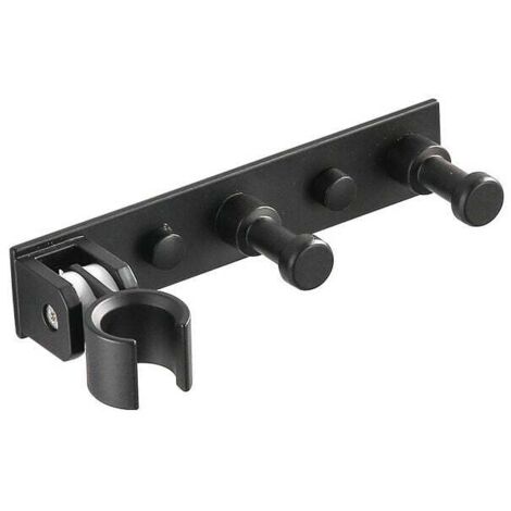 Supporto universale per soffione doccia con 2 ganci, supporto per soffione doccia regolabile in lega di alluminio per montaggio a parete, supporto autoadesivo per soffione doccia per tubo flessibile d