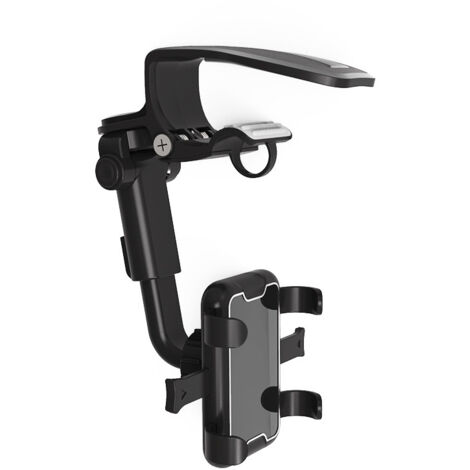 Supporto universale per telefono con aletta parasole per auto, rotazione a 360 gradi, supporto per clip di navigazione per auto, accessorio per supporto per telefono cellulare