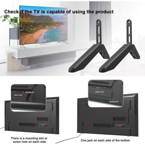 Supporto universale per TV con viti, piedini di supporto per TV - Staffa per supporto TV - Accessori per TV - Piedini di montaggio per TV