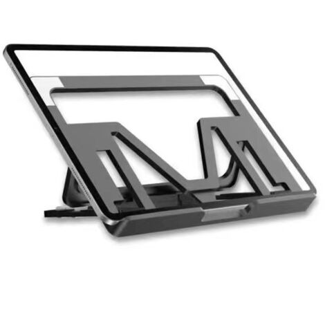 Supporto universale regolabile e portatile per laptop, base di raffreddamento per laptop, supporto pieghevole per tablet da scrivania - Nero
